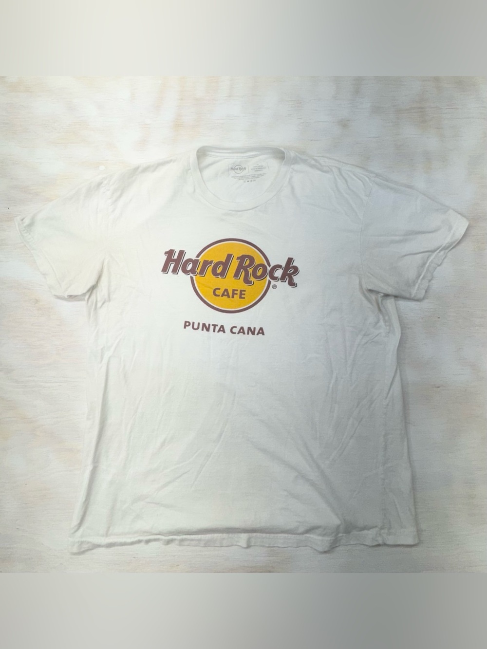 Hard Rock Cafe Punta Cana Men's White Logo T-Shirt Men’s XL